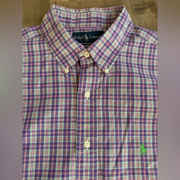 Ralph Lauren Other - Ralph Lauren Classic Fit Long Sleeve Button Down 16.5‎ Large Purple Pink Check